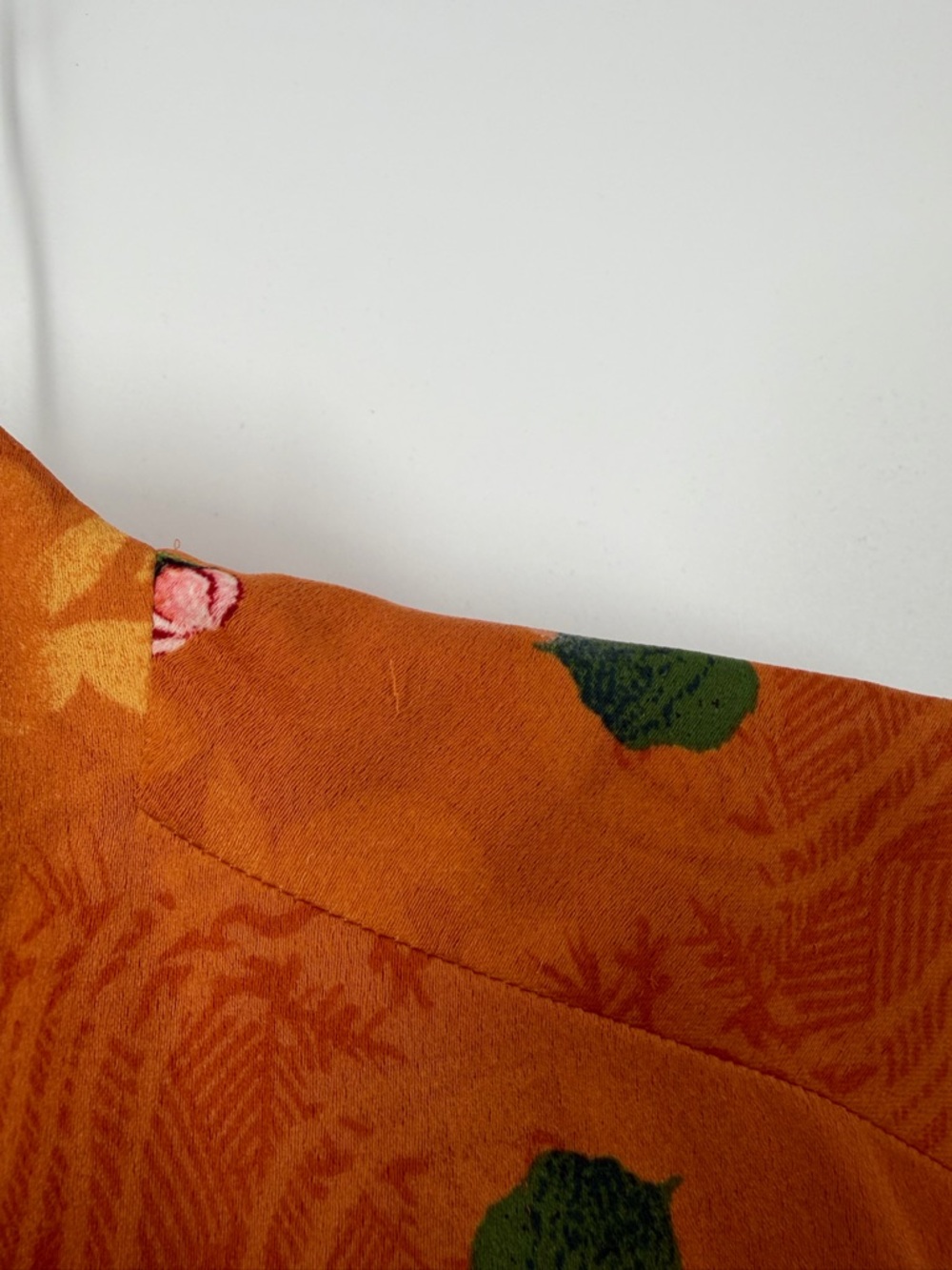 Chico’s Drama Printed Orange and Blue Kimono - Picture 10 of 12